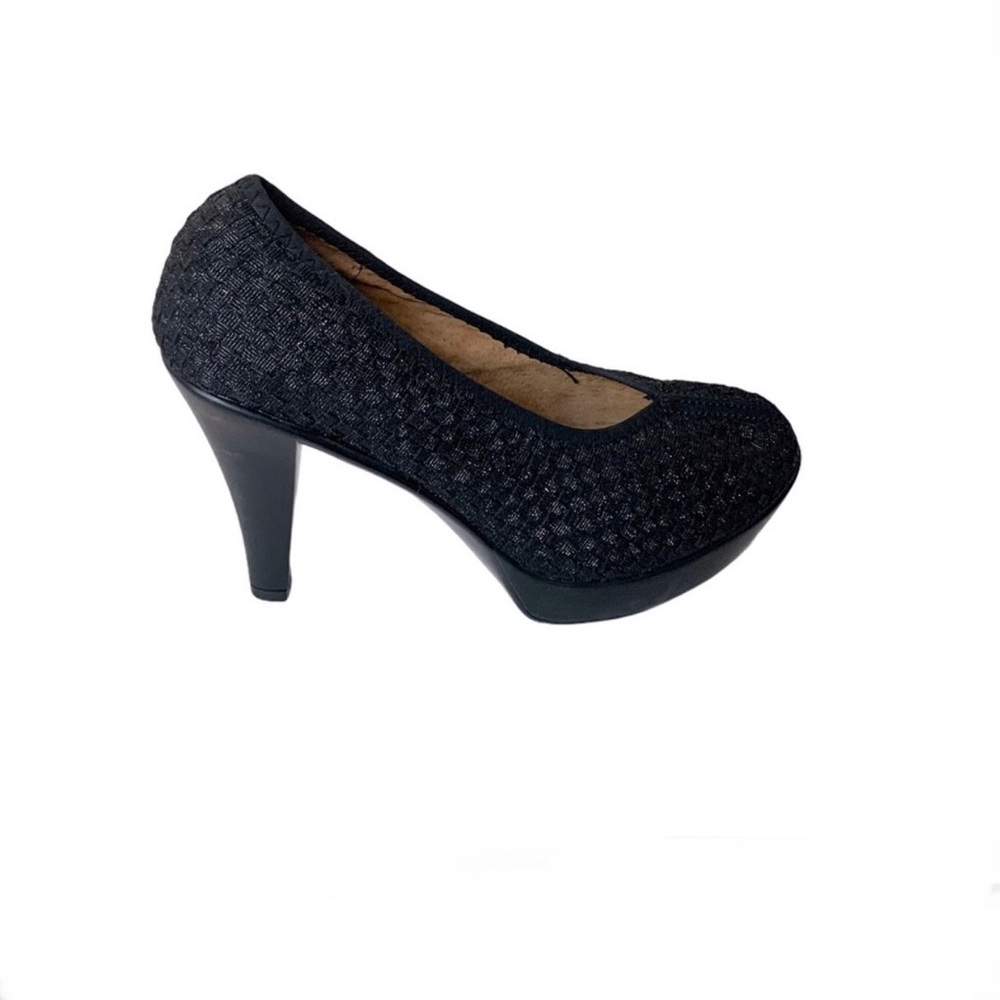 BERNIE MEV Legend Stretch Black Platform Heel